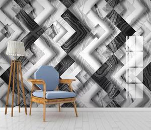 ZHIHAI Jazz-azulejo geométrico de mármol blanco, moderno, minimalista, TV, sofá, Fondo de pared, papel tapiz 3d - Product Image 1