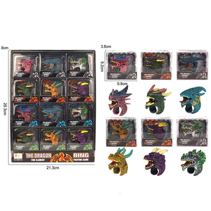 Nouveauté 2026 : Ensemble de 6 bagues tête de dragon en plastique souple, styles variés, pour enfants, jeu d'imitation, cadeau d'anniversaire - Product Image 5