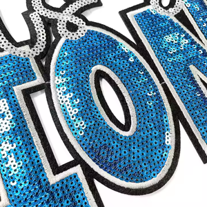 <span class=keywords><strong>Patch</strong></span> en sequins géants LIONS en stock usine, applique lettre scintillante pour le spirit d'équipe, thermocollant pour veste et sweat à capuche, vente en gros - Product Image 5
