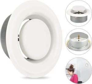 Round White Electric Adjustable Air Valve Exhaust <b>Fans</b> with ABS Plastic for Bathroom Office Kitchen-ODM Customizable - Product Image 3