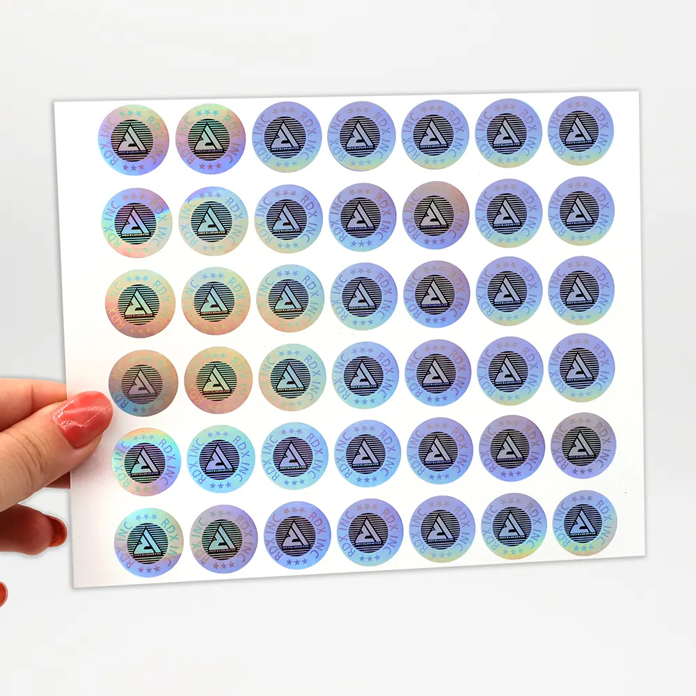 Pegatinas holográficas de impresión rápida personalizadas para etiquetas adhesivas de libros, etiqueta adhesiva impresa de holograma, pegatina 3D impermeable