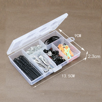 Boîte portable mini en plastique PP, revêtement UV, recyclable, forme carrée, pour épingles à cheveux, élastiques, pinces de maquillage, rangement de bijoux