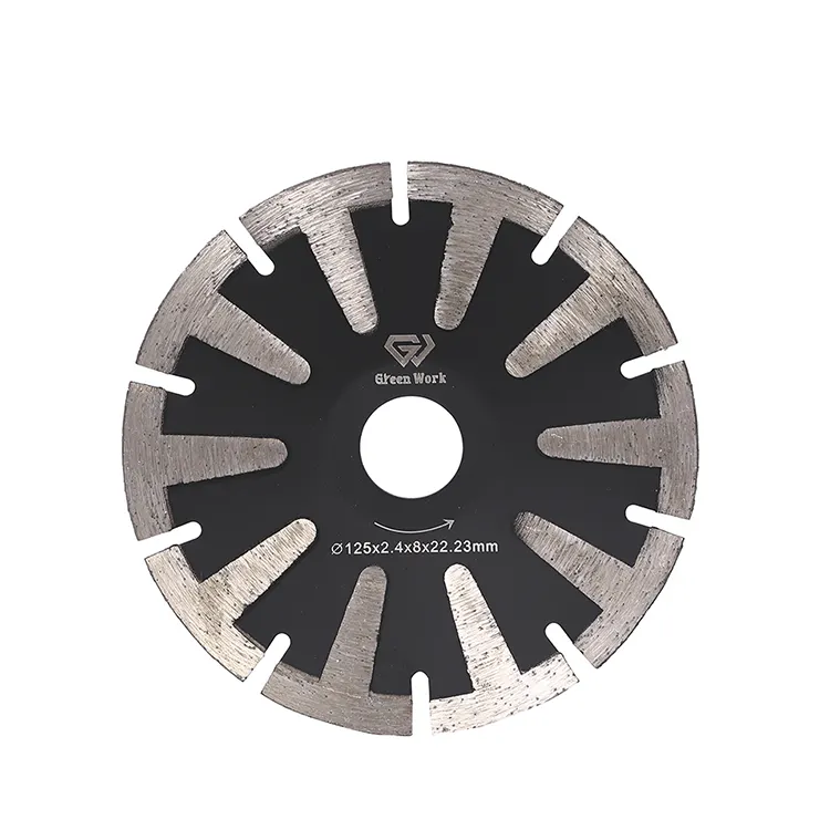 Hot Selling 125mm 150mm 180mm T Segment Diamond Contour Blade For Curve Cutting Application
