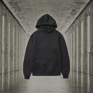 Sudadera con Capucha Negra, con Cordón Ajustable y Bolsillo Frontal, para Uso Casual - Product Image 3