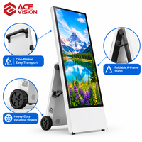 ACEVISION Suhu Luas -50 ° C hingga 110 ° Pemutar Iklan Luar Ruangan C dengan Casing Logam Tahan Panas, Tahan Air IP55, Kios Signage
