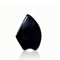 Outil de massage facial en obsidienne noire naturelle pour le lifting de la peau, anti-âge, grattage corporel, planche Gua Sha
