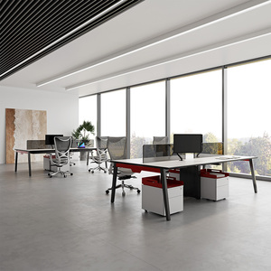 Bàn làm việc văn phòng mô-đun thiết kế không gian làm việc chung 2 4 6 8 chỗ ngồi, có thể mở rộng, thiết kế gỗ, dành cho nhân viên văn phòng - Product Image 1