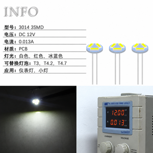 Bombilla LED T3, T4.2, T4.7 4014 3SMD para Tablero de Instrumentos, 12 V, Luz de Panel de Instrumentos, Lámpara Interior Pequeña para Reemplazo en Automóviles - Product Image 5