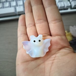 Colgante de murciélago de cristal natural miniatura al por mayor, figura de murciélago de cuarzo, joyería hecha a mano, llavero, collar, regalo artesanal - Product Image 4