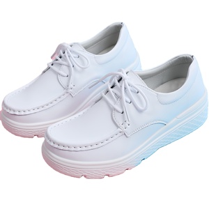 Chaussures Derby en cuir pour femmes, style britannique, décontractées et habillées, confortables, à lacets, avec amorti, semelle souple antidérapante, automne - Product Image 1