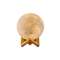 Lampe de nuit à vente chaude Impression 3D Lampe lunaire Enfants Enfants 8cm pour chambre à coucher Lampes de table Décoration de la maison Lumières de luxe Décoration