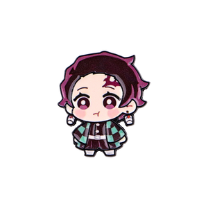 8 nouveaux badges métalliques Zenitsu du <span class=keywords><strong>Corps</strong></span> des Hashira, design anime démon chibi, pour la décoration de sacs et de vêtements - Product Image 5