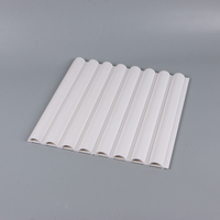 Panneau mural en WPC cannelé blanc écologique, composite bois-plastique, imperméable, pour décoration intérieure, revêtement mural pour maison et hôtel