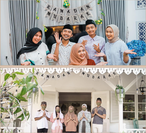 2 adet ahşap ramazan mübarek Bunting dekorasyon rustik boncuk ramazan süslemeleri müslüman parti dekor malzemeleri - Product Image 6