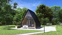 Maison Modulaire Préfabriquée en Acier de Luxe Moderne à 2 Étages, Kit de Maison Triangulaire à 3 Chambres Personnalisable pour Bureau, Origine Chine
