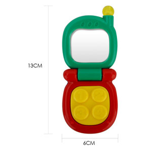 Téléphone musical pour bébé, <span class=keywords><strong>hochet</strong></span> en plastique, jouet doux, écologique, personnalisé pour les bébés de 0 à 24 mois - Product Image 3