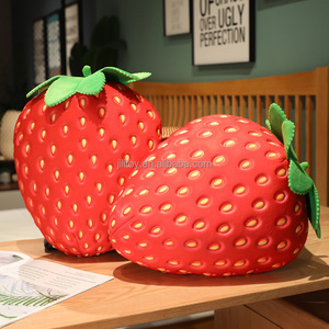 Yangzhou stuff fragola peluche cuscino basso moq personalizzato frutta verdura giocattolo per bambini farcito peluche cuscino per bambini - Product Image 2