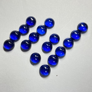 Creato spinello fondo piatto rotondo Cabochon 4mm 8mm 9mm 10mm pietra preziosa spinello verde blu - Product Image 4