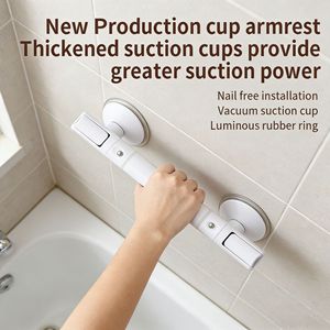 Barre d'appui à ventouse blanche, capacité de charge 5 kg, pour la sécurité dans la salle de bain et les toilettes - Product Image 5