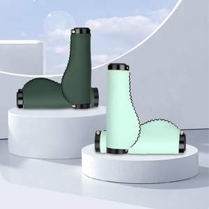 Poignées de vélo <span class=keywords><strong>vintage</strong></span> 22 mm en cuir PU, absorbant les chocs, antidérapantes, pour vélo et trottinette, accessoires de vélo - Product Image 5