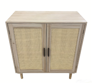 <span class=keywords><strong>ตู้</strong></span>เก็บของสำหรับห้องนั่งเล่น ตกแต่งด้วยหวาย PE ประตูตกแต่งด้วยไม้จริง ขา<span class=keywords><strong>ตู้</strong></span>ทำจากไม้จริง เฟอร์นิเจอร์ห้องเก็บของ ห้องนั่งเล่น ทำจากไม้ - Product Image 1