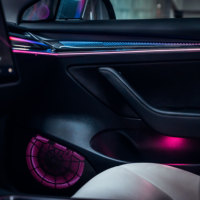 Nouveau style led lumière ambiante voiture atmosphère lumières Laser gravure style Chasing Rgb voiture atmosphère lumière 22 en 1