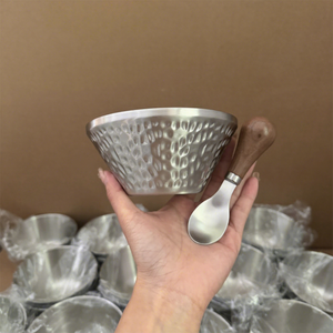 DSF76 <b>Stainless</b> <b>Steel</b> <b>Colander</b> With Wooden Handle Durable Household Kitchen Strainer Bowl All Seasons Use promotion gift - Product Image 1