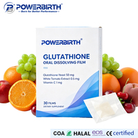 Film oral à dissolution rapide au glutathion, marque privée OEM, extrait de tomate blanche, vitamine C, complément beauté éclaircissant pour la peau