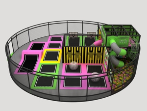 New Design Indoor Soft Playground Adventure Park Interactive Big <b>Slide</b> Ball <b>Pool</b> Plastic Trampoline Park Interactive Features - Product Image 2