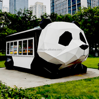 Nieuwe op maat gemaakte Panda-voedselkar, goedkope verkoopkiosk, hoogwaardige mobiele keuken-concessietrailer met CE-certificering