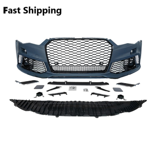 Kit carrosserie style RS6 pour <span class=keywords><strong>Audi</strong></span> A6 S6 C7 C7.5 2012 2017 2018, pare-chocs avant facelift avec calandre noire, pour modèles 16-18 A6 S6 - Product Image 2