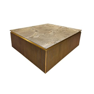 Table basse en marbre moderne de luxe italienne, faite à la main, finition <span class=keywords><strong>miroir</strong></span>, écologique, design personnalisable pour la décoration du salon - Product Image 6