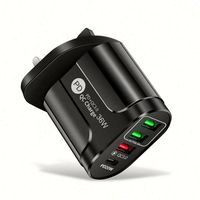 Chargeur mural USB 3 ports avec 1 port Type C pour téléphone, charge rapide USB 36W, prise UK US EU, 4 ports