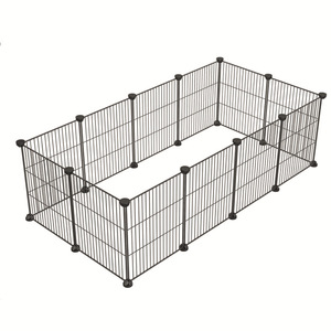 Pratique bricolage pliable grille Pet <span class=keywords><strong>Cage</strong></span> clôture bouton Portable intérieur <span class=keywords><strong>lapin</strong></span> enceinte modulaire combinaison <span class=keywords><strong>Cage</strong></span> pour petits animaux - Product Image 4