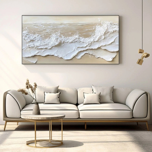 Grande Dipinto a Olio Astratto Moderno <span class=keywords><strong>con</strong></span> <span class=keywords><strong>Cornice</strong></span>, Decorazione Creativa Personalizzata dell'Oceano per Casa e Galleria - Product Image 6
