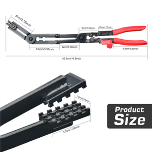 <span class=keywords><strong>Pince</strong></span> à collier de serrage à double articulation à <span class=keywords><strong>longue</strong></span> <span class=keywords><strong>portée</strong></span>, universelle, en métal, avec poignée confortable et embout de coupe croisée pour l'entretien automobile - Product Image 1