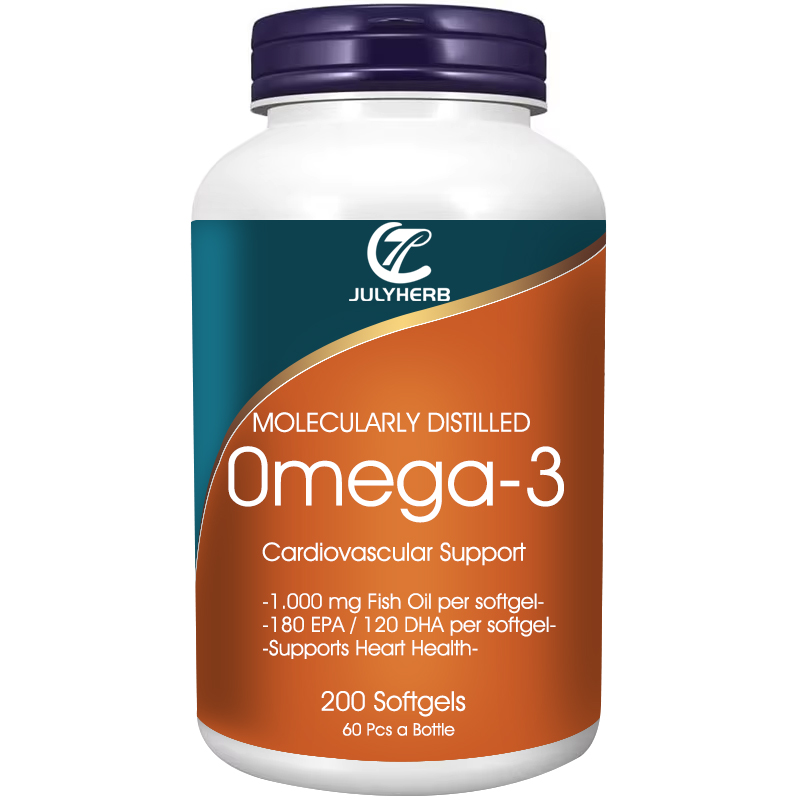 Julyherb Лучшее качество OEM omega 3 рыбий жир мягкие капсулы с DHA/EPA 60 шт. в бутылке
