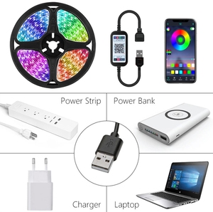 5V 3M 24 teclas IR Control remoto LED 5050 Flexible RGB LED Strip Light <span class=keywords><strong>Kit</strong></span> Interior USB IP65 Light Strings Decoración - Product Image 3