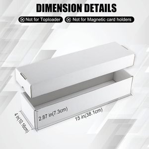 Boîte de rangement pour cartes à collectionner Case Ball avec couvercle, en carton ondulé blanc, pour cartes de sport TCG horizontales - Product Image 4