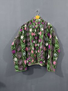 Blouson d'hiver réversible, respirant, à séchage rapide, en molleton 100% coton tissé à la main, brodé, à manches longues, écologique - Product Image 3