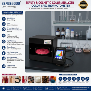 Espectrofotómetro de Color para Cosméticos, 400-700 Nm, Resolución de 1 Nm, Analizador para Pruebas de Muestras de Polvo/Pasta Cosmética, Sensegood - Product Image 2