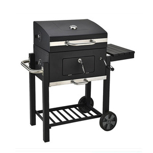 Ur-Health 24 pollici cortile esterno <span class=keywords><strong>americano</strong></span> Trolley Barbecue griglia affumicata acciaio di alta qualità e metallo quadrato pieghevole caratteristica - Product Image 3
