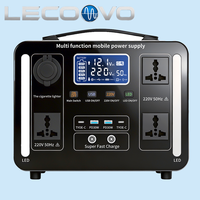Station d'alimentation portable LECOOVO H300S 300W 378Wh, taille compacte avec prises AC pour une utilisation sans coupure à la maison et en voyage.