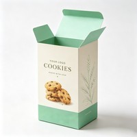 Scatole per Alimenti Pieghevoli Biodegradabili in Materiali Riciclati Personalizzate per Biscotti, Ciambelle, Torte, con Finestra