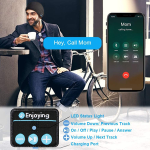 Mới nhất có thể sạc lại bt5.0 hat âm nhạc không dây tai nghe Tai nghe Beanie loa dẫn Tai nghe Tai nghe đèn pha - Product Image 4