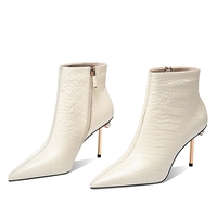 Bottines en cuir à talon et bout pointu de créateur de luxe personnalisées pour femmes de grande qualité Fabricant fournisseur en gros