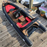 Certifié CE 7.6m nervure de luxe 760 bateau rigide gonflable Yacht de sport 25FT FRP fibre de verre 1.2mm PVC Hypalon 15 personnes
