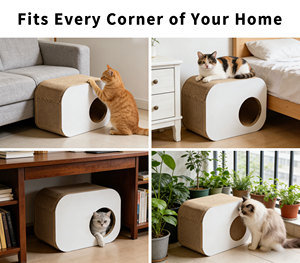 Cama para Gatos de Cartón Corrugado BB Flute, Rectangular, para Rascar, Dormir y Jugar - Product Image 5