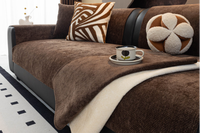 Coussin de canapé rafraîchissant en soie glacée pour l'été, tapis de luxe léger haut de gamme, fixe, antidérapant, anti-poussière, anti-griffures de chat, lavable en machine