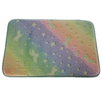 Tapis « Glowing in The Dark » pour garçons, filles et enfants, pour salon et chambre, avec support antidérapant, 50x70cm
